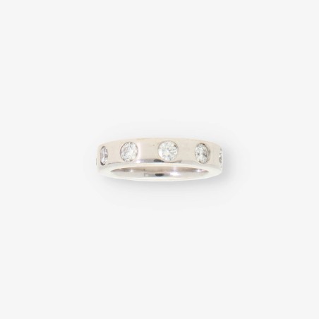 Anillo oro blanco y bri aprox. 1,5 Qt.