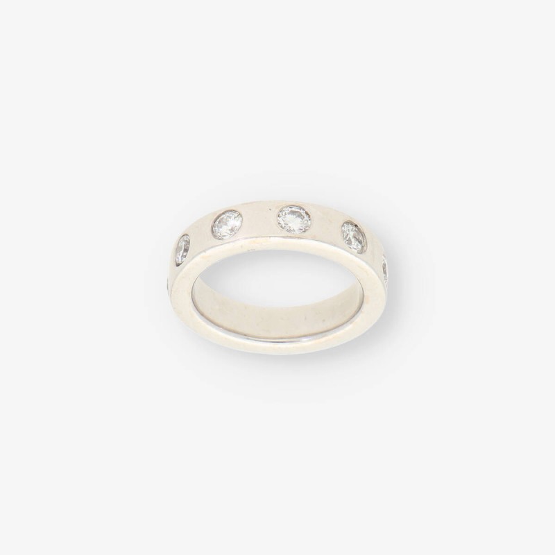 Anillo oro blanco y bri aprox. 1,5 Qt.