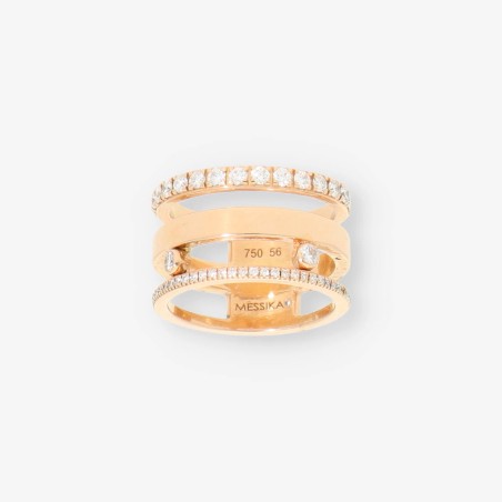 Anillo MESIKA oro rosa y bri