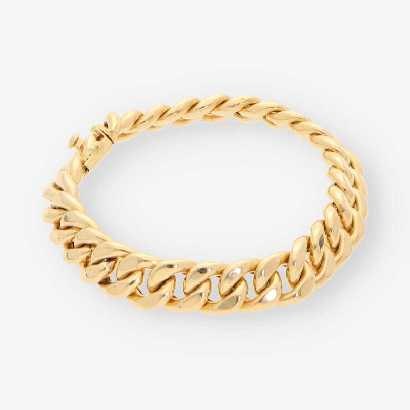 Pulsera barbada en oro 18kt