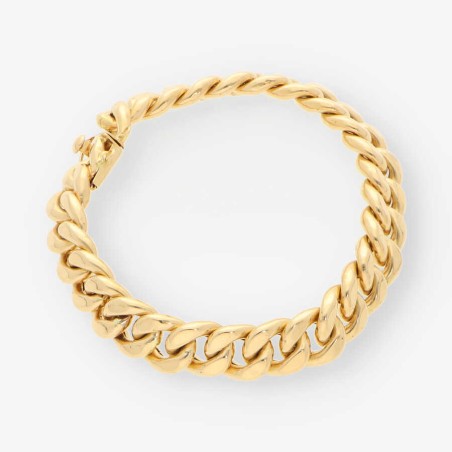 Pulsera barbada en oro 18kt