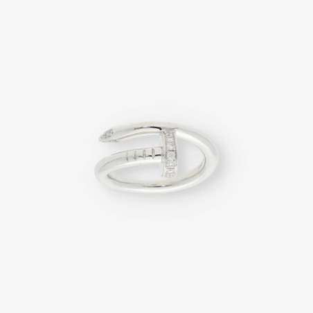 Anillo Juste un Clou en oro blanco 18kt con brillantes