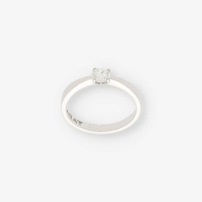 Anillo solitario oro blanco 18kt con brillante RABAT