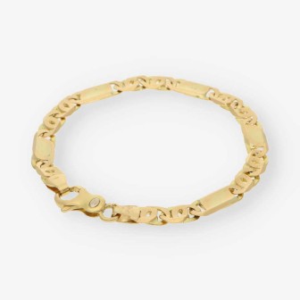 Pulsera plana oro