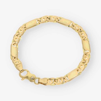 Pulsera plana oro