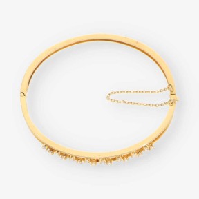 Pulsera esclava oro 18kt y brillantes