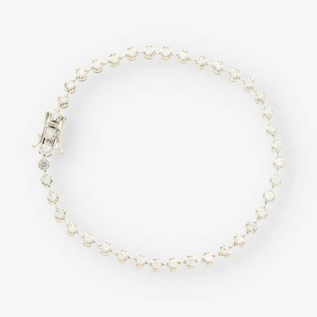 Pulsera riviere oro blanco 18kt y brillantes