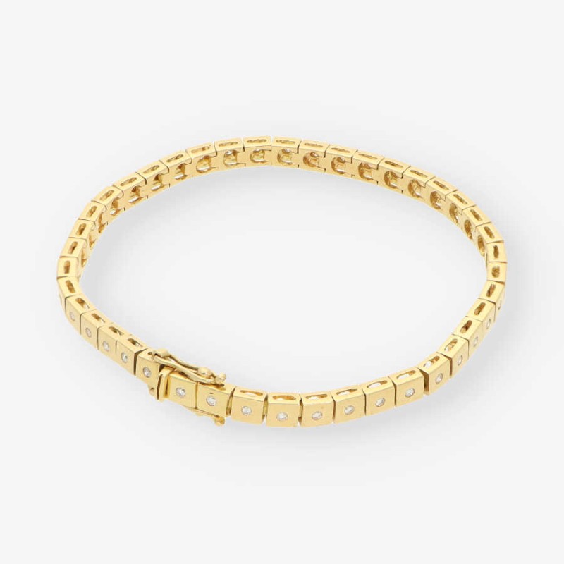 Pulsera riviere oro 18kt y brillantes