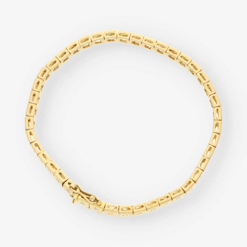 Pulsera riviere oro y brillantes