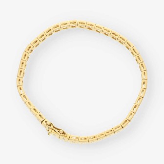 Pulsera riviere oro y brillantes