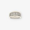 Anillo oro blanco y bri