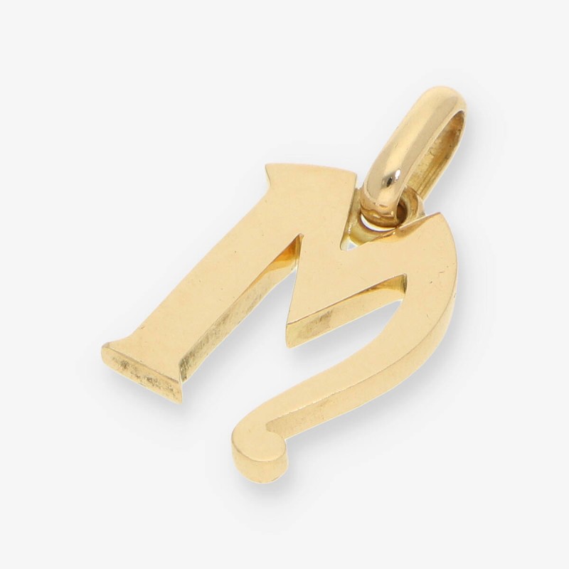 Colgante oro letra M