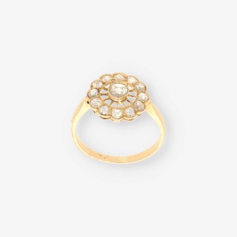 Anillo vintage oro y diamante