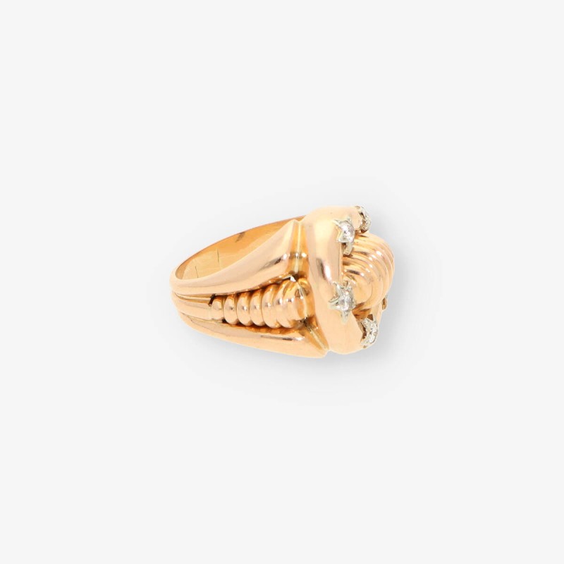 Anillo oro y bri