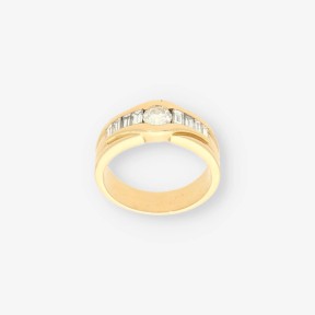 Anillo en oro 18kt con brillante