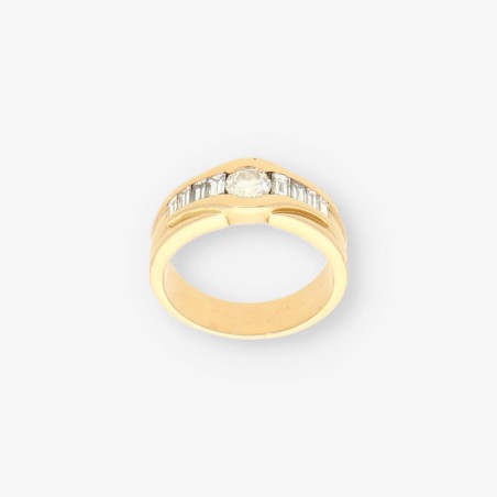 Anillo en oro 18kt con brillante