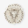 Broche Vintage oro blanco y bri