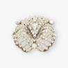Broche Vintage oro blanco y bri