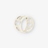 Anillo oro blanco y bri