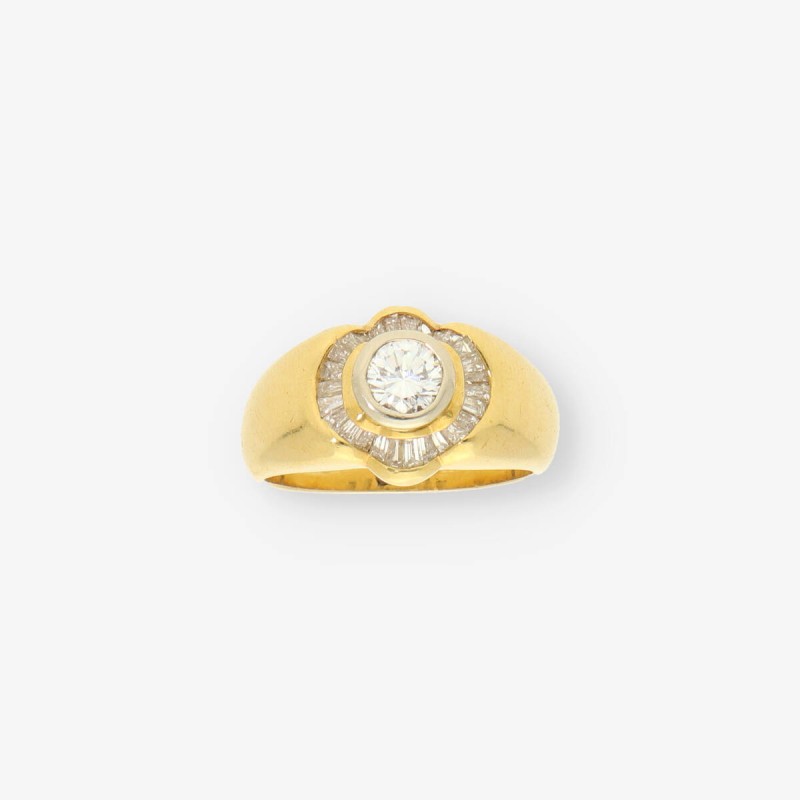 Anillo solitario oro 18kt con brillante