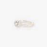 Anillo oro blanco y bri