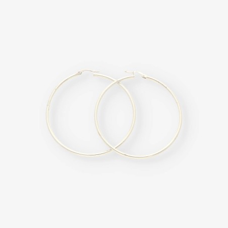 Pendientes aro en oro blanco 18kt