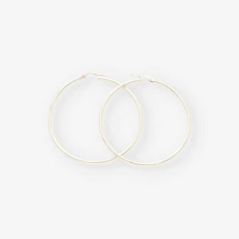 Pendientes aros oro blanco