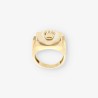 Anillo sello simbolo corona oro 14 Kt