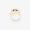Anillo oro y piedra verde