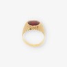 Anillo oro y piedra roja