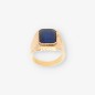 Sello en oro 18kt con piedra azul