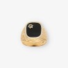 Anillo oro y onix