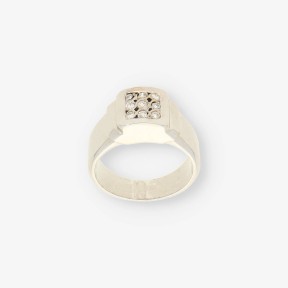 Anillo oro blanco 18kt y brillantes