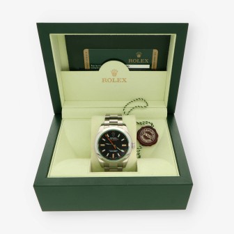 ROLEX acero MILGAUS 116400GV NÂºV931956