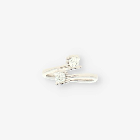 Anillo Tous en oro blanco 18kt con brillantes