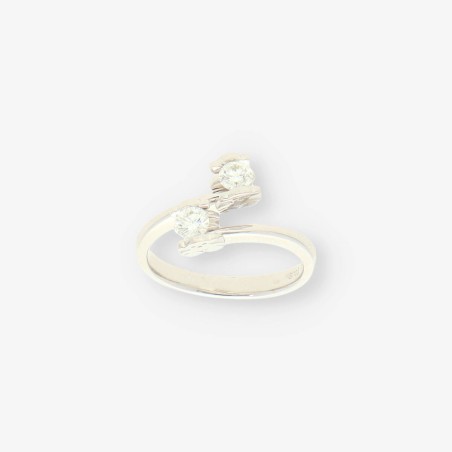 Anillo Tous en oro blanco 18kt con brillantes