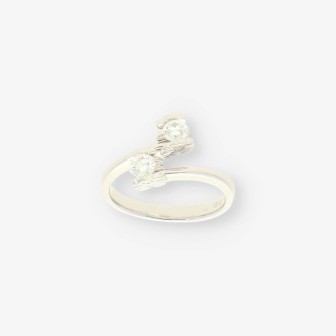 Anillo oro blanco y bri TOUS