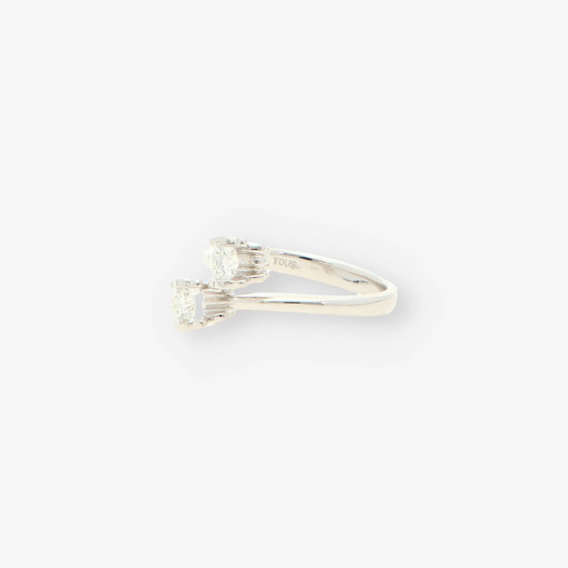Anillo oro blanco y bri TOUS