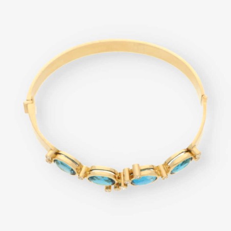 Pulsera esclava en oro 18kt con brillantes