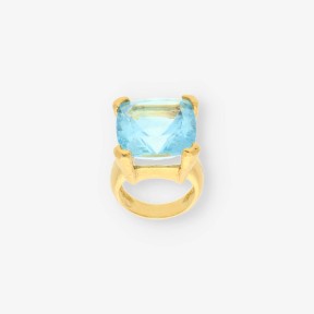 Anillo oro y piedra azul TOUS