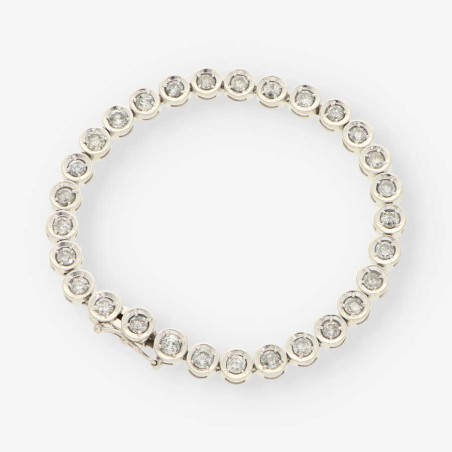 Pulsera riviere platino y brillantes