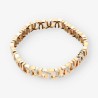 Pulsera oro bicolor y bri