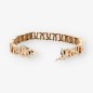 Pulsera en oro bicolor 18kt y brillantes