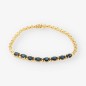 Pulsera oro 18kt con brillantes y zafiro