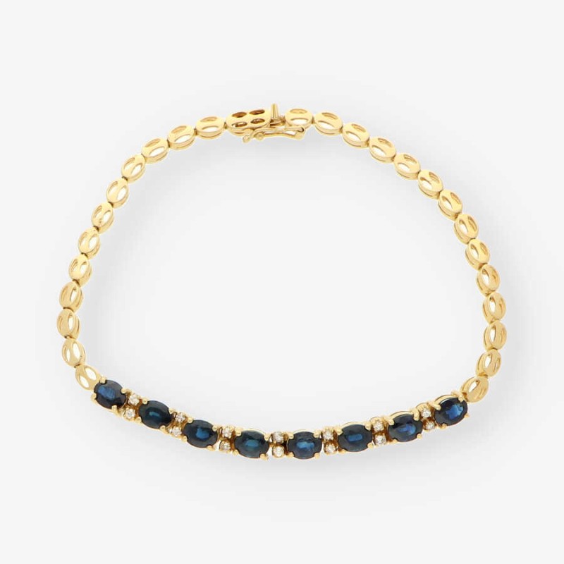 Pulsera oro zafiro y bri