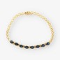 Pulsera oro 18kt con brillantes y zafiro