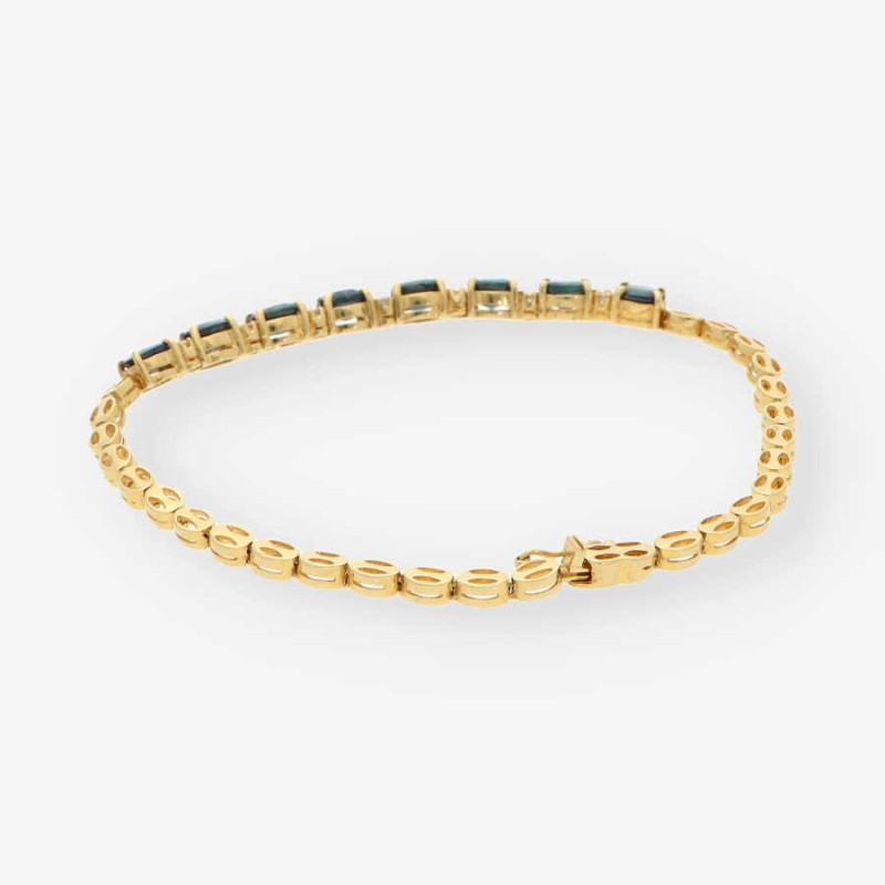 Pulsera oro zafiro y bri
