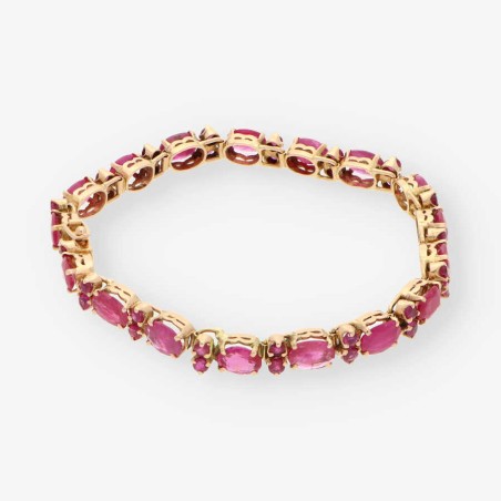 Pulsera riviere oro 18kt y rubi