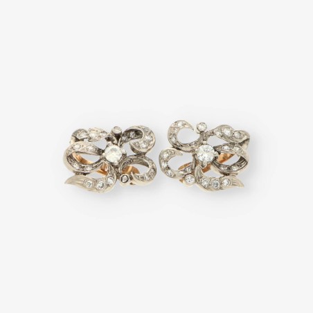 Pendientes Vintage oro 18kt y brillantes