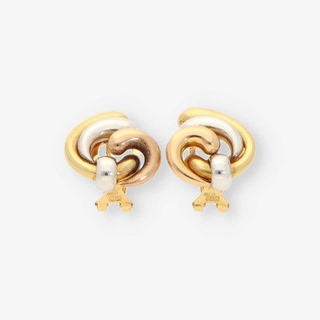 Pendientes oro 18kt tri color